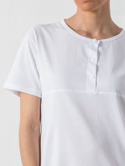 Nightgown, rounded-collar, short sleeves – Oncohelp