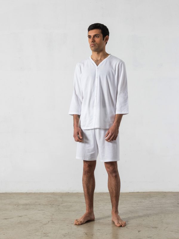 2- piece short pyjama, 3/4-sleeved, V-neck T-shirt – Oncohelp
