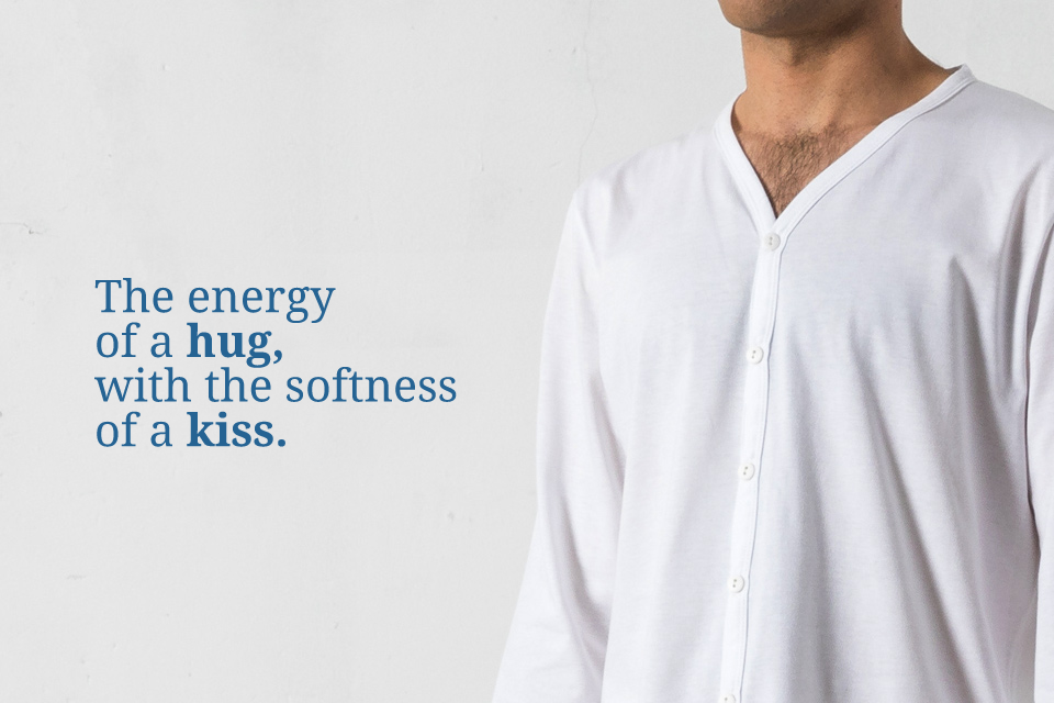 The energy of a hug, with the softness of a kiss